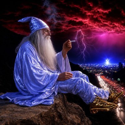 Smoking Wizard token artwork
